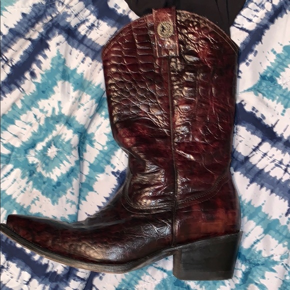 Rogers Boots. Alligator. Dark Royal Red - Picture 2 of 6